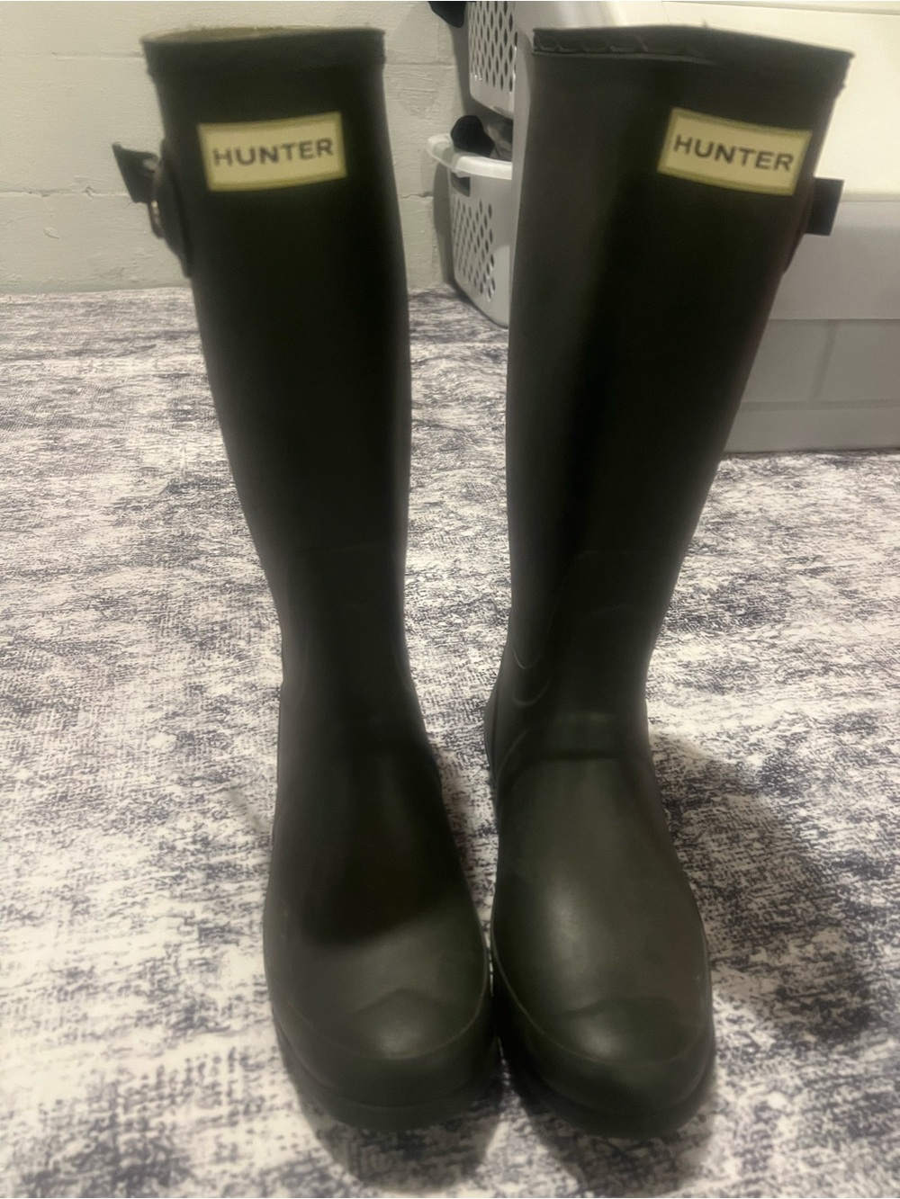Hunter Black Tall Rubber Rain Boots